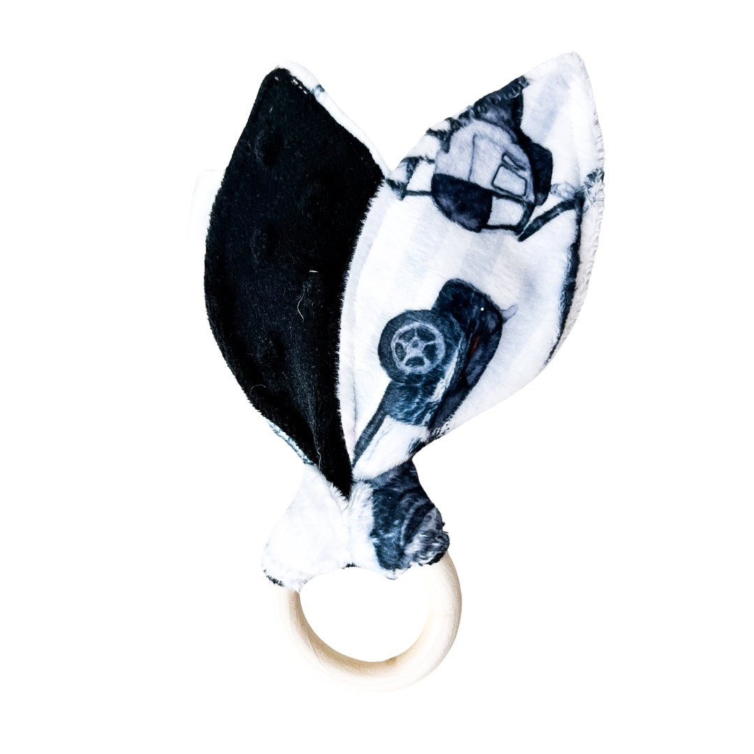 Anneau de dentition bois oreille de lapin - Voiture de police