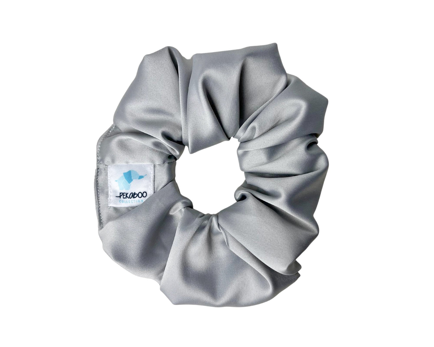 Chouchou élastique pour cheveux - Satin gris