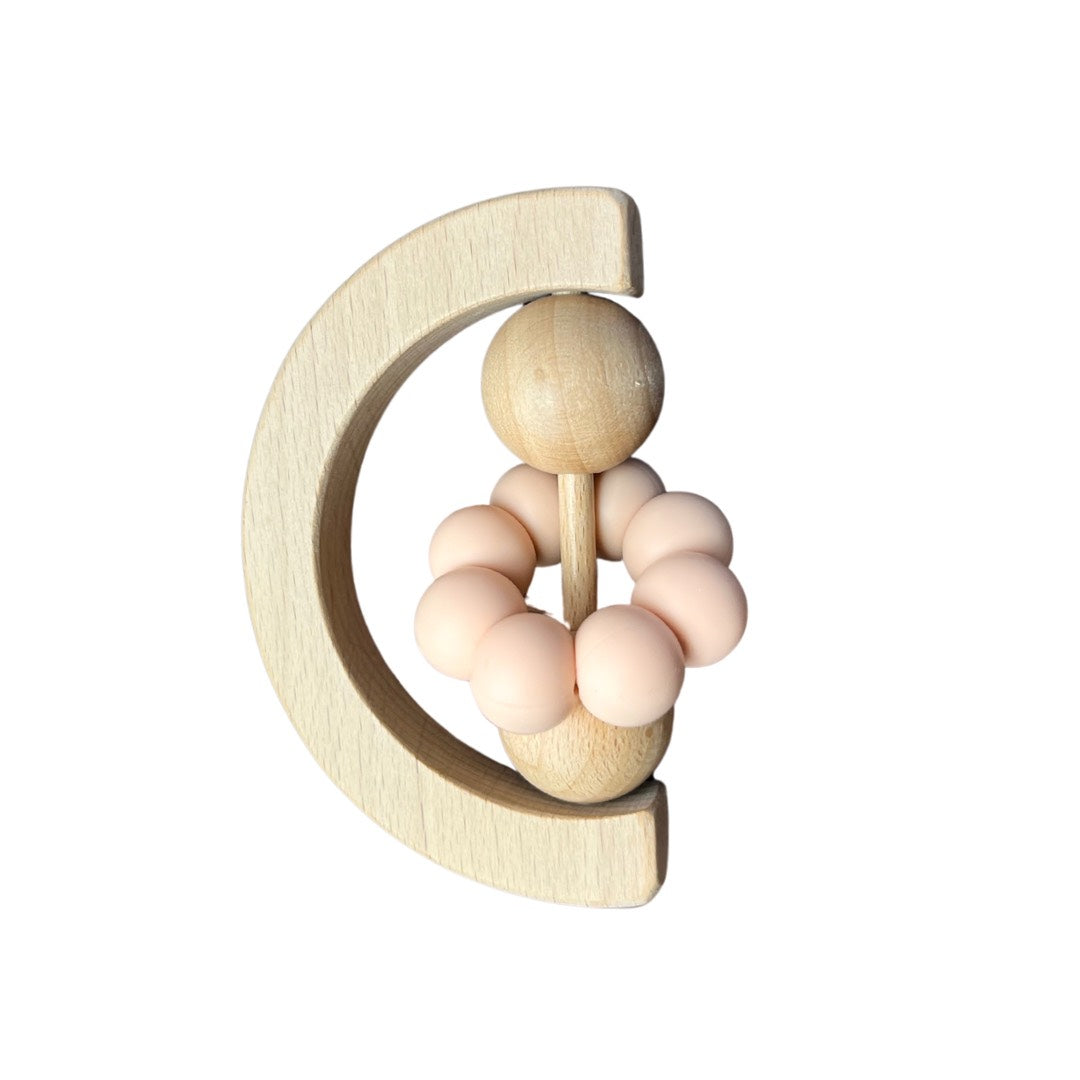 Jouet de dentition - Montessori rose pâle