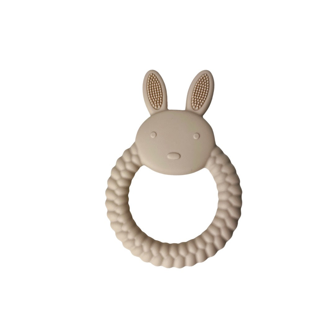 Jouet de dentition - Anneau lapin beige