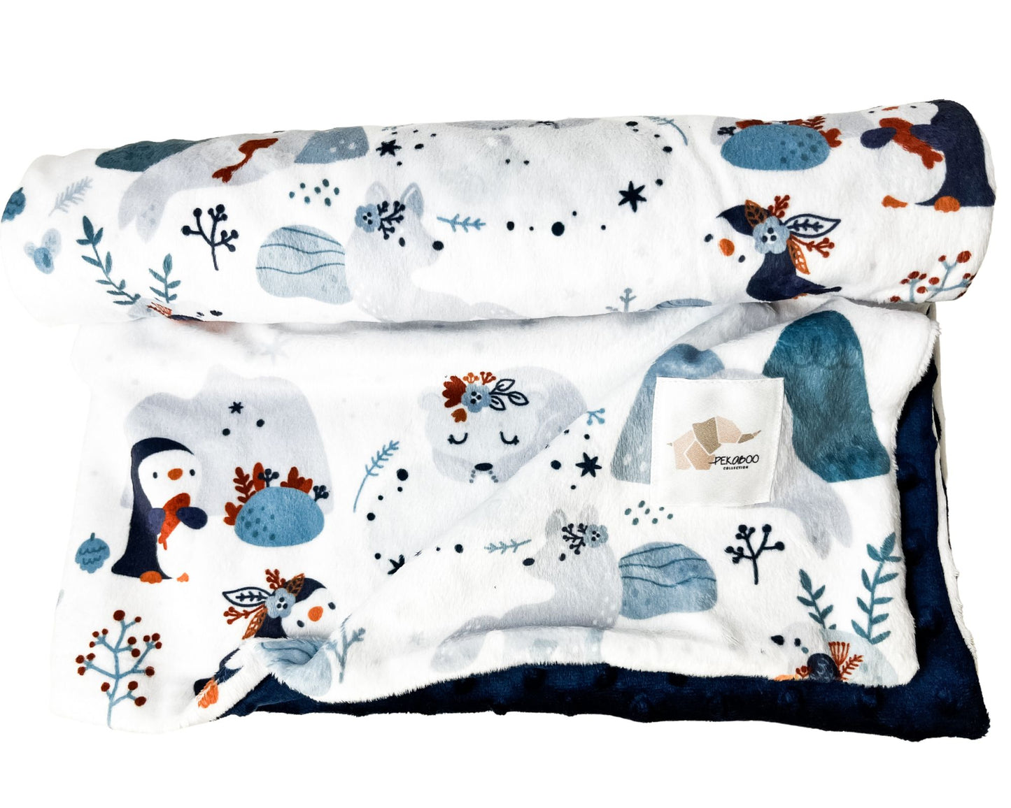 Couverture minky - Univers marin