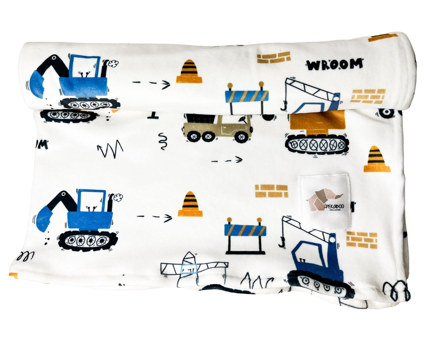 Couverture magiks - Camions de construction bleu