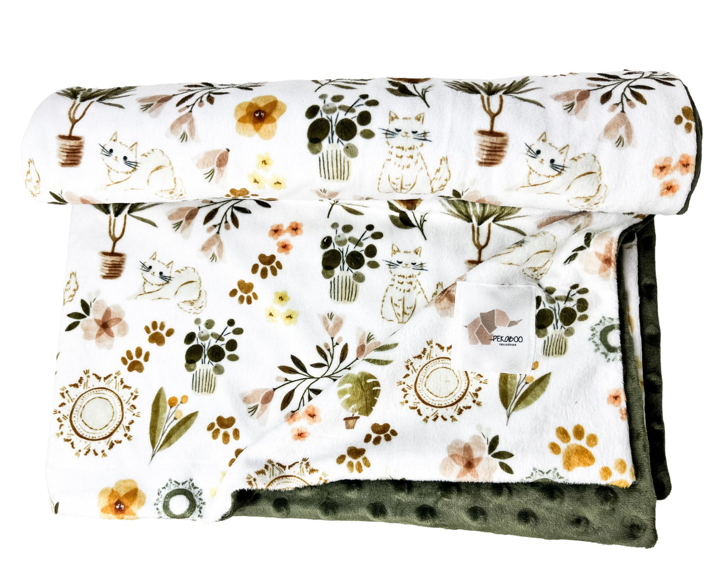 Couverture minky - Chats boho