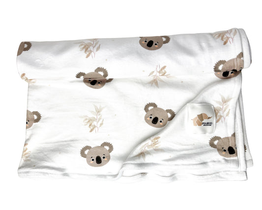 Couverture magiks - Koalas feuillus beige