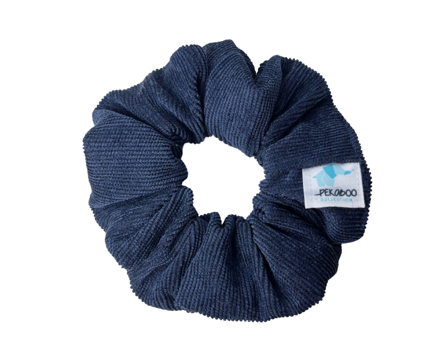 Chouchou élastique pour cheveux - Corduroy marine