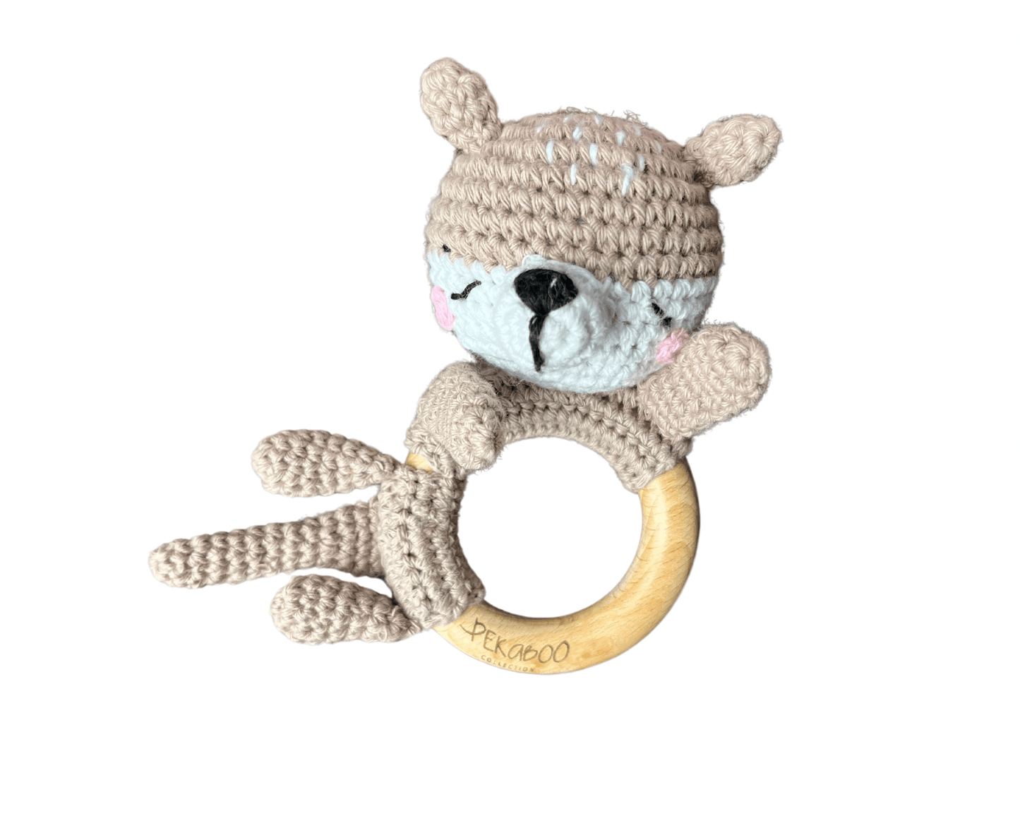 Hochet bois et crochet - Cuty bear