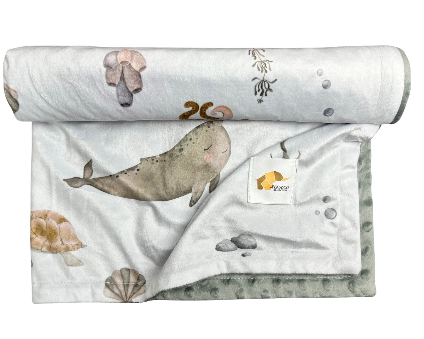 Couverture minky - Sea rust