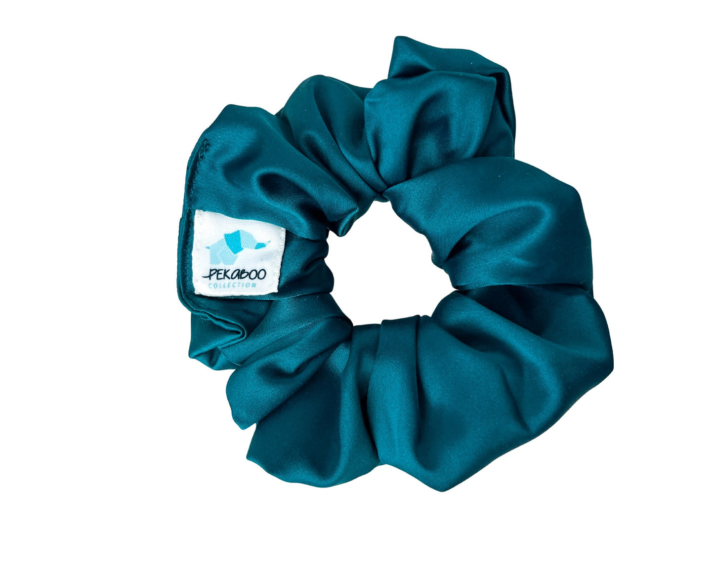 Chouchou élastique pour cheveux - Satin sarcelle