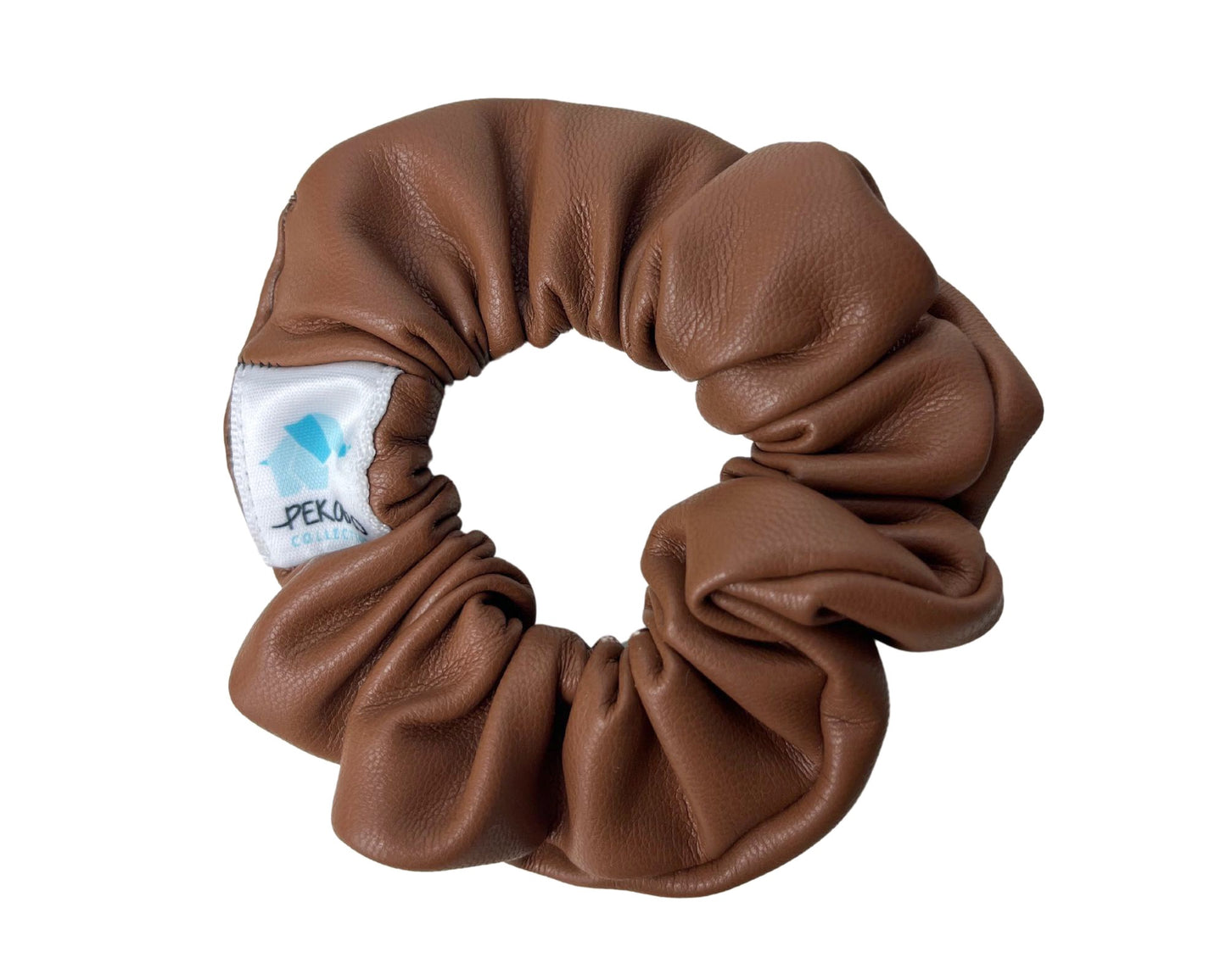 Chouchou élastique pour cheveux - Cuirette brun pâle