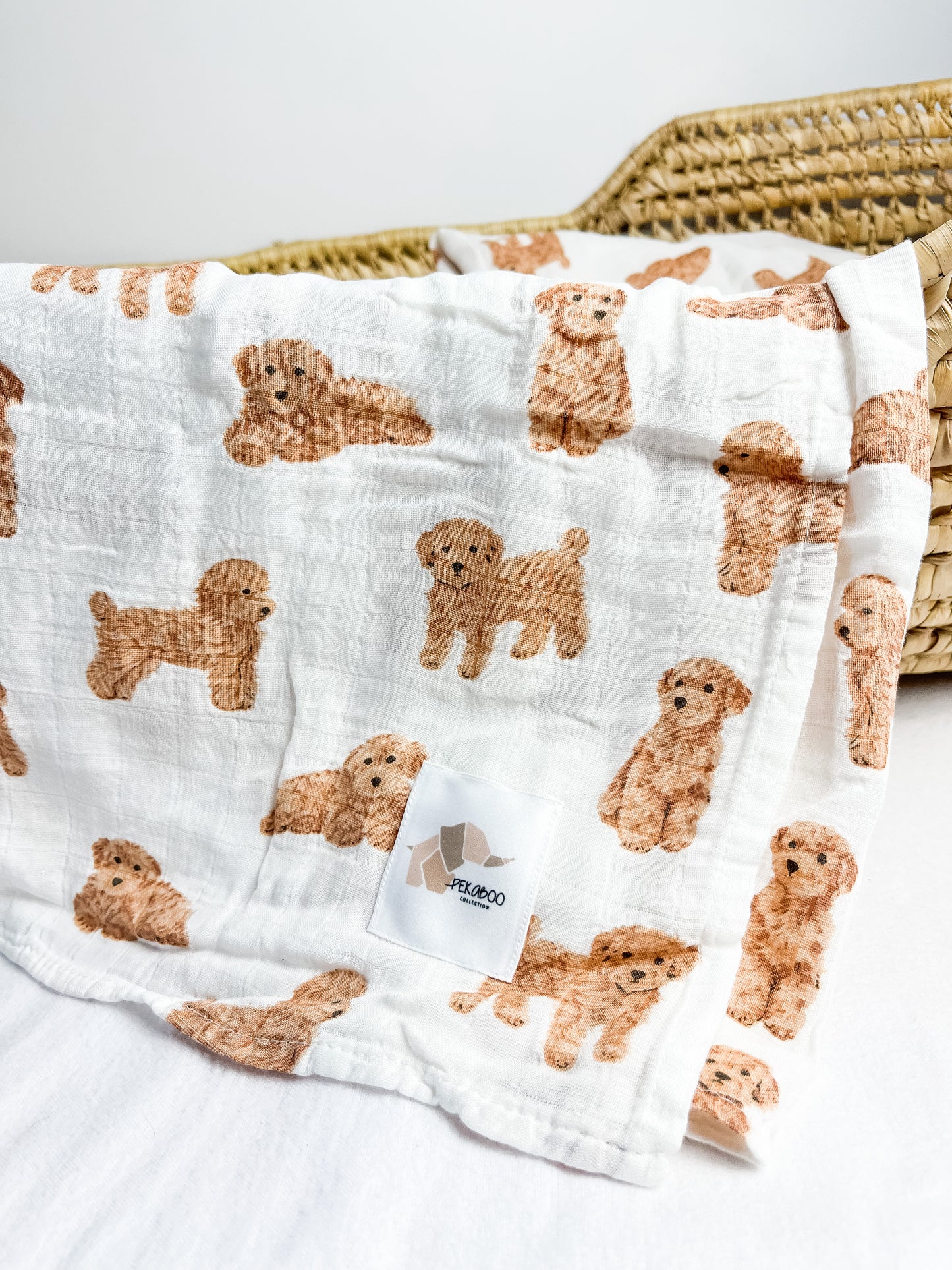 Couverture mousseline de bambou - Golden doodle