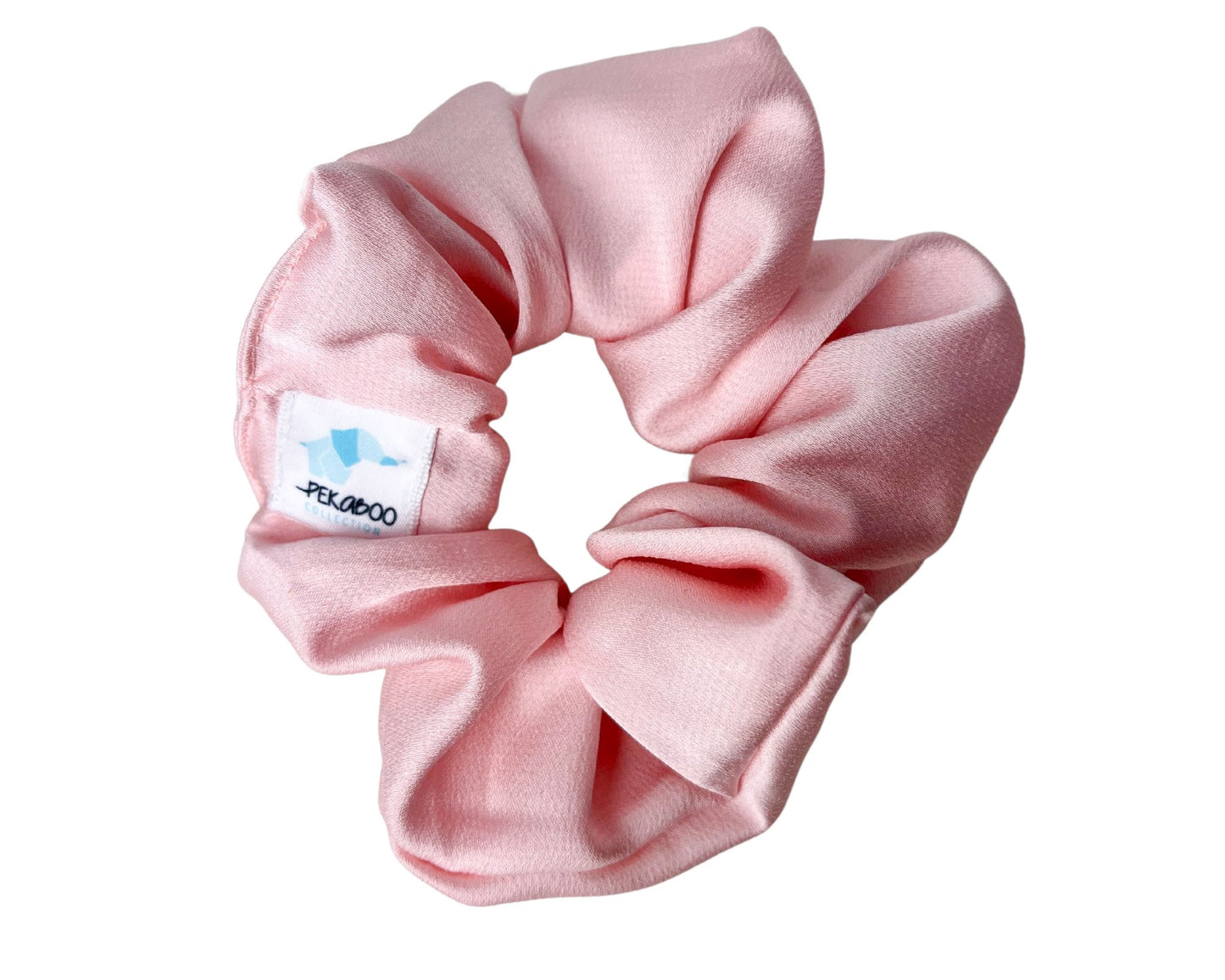 Chouchou élastique pour cheveux - Satin rose mat