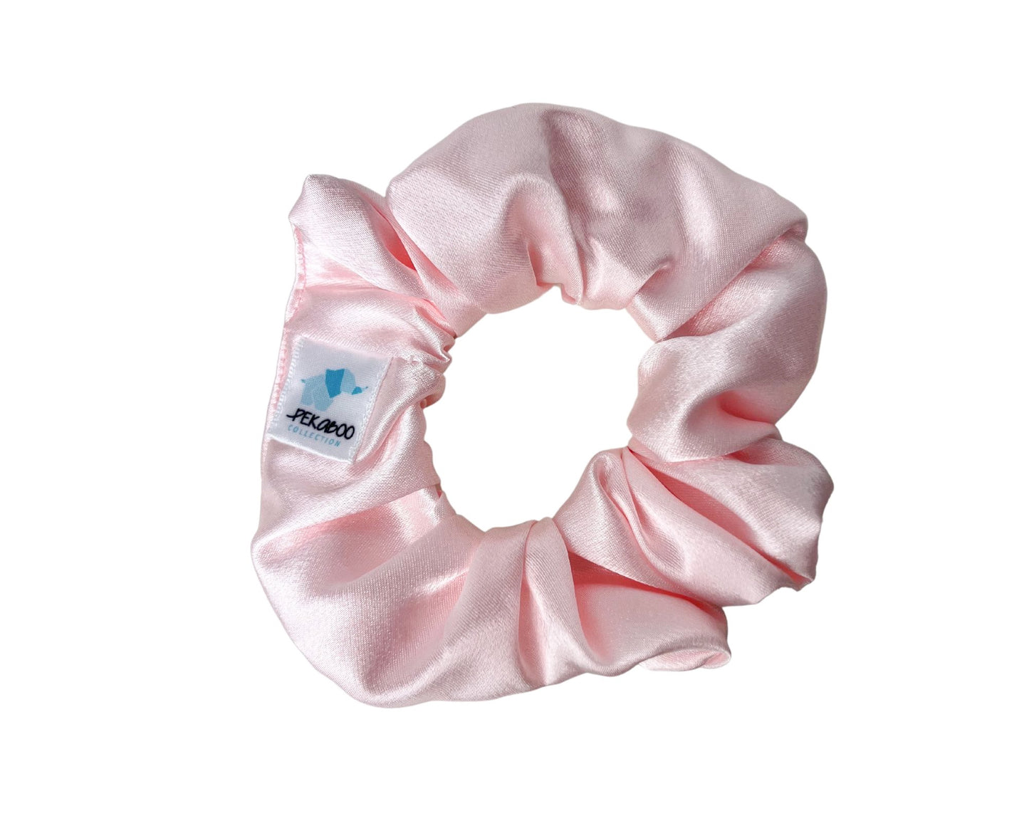 Chouchou élastique pour cheveux - Satin rose pâle