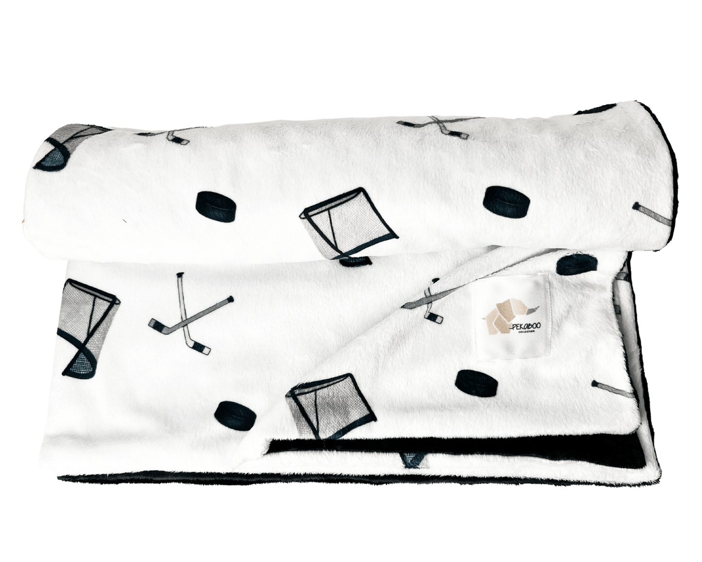 Couverture minky - Hockey