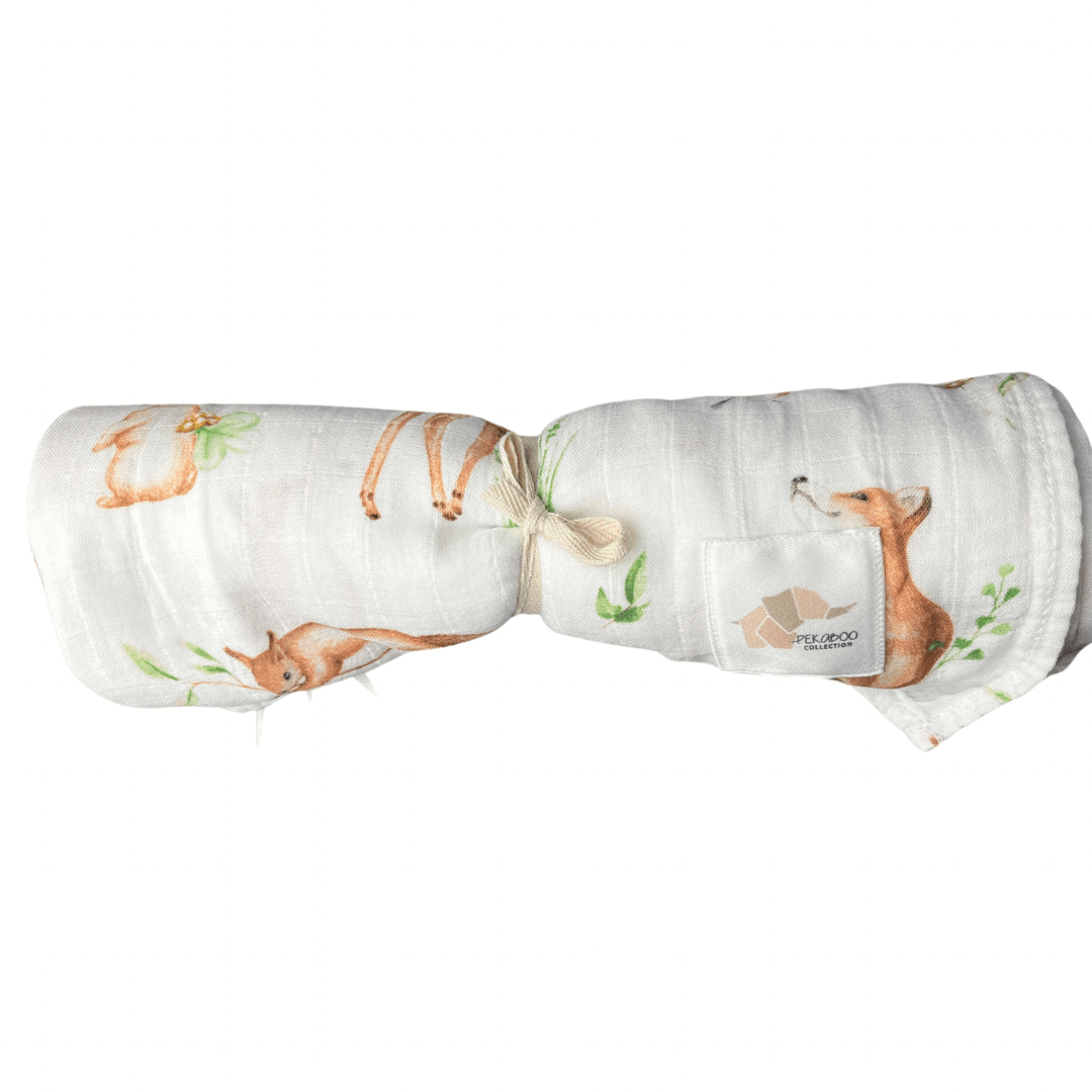 Couverture mousseline de bambou - Nature beige