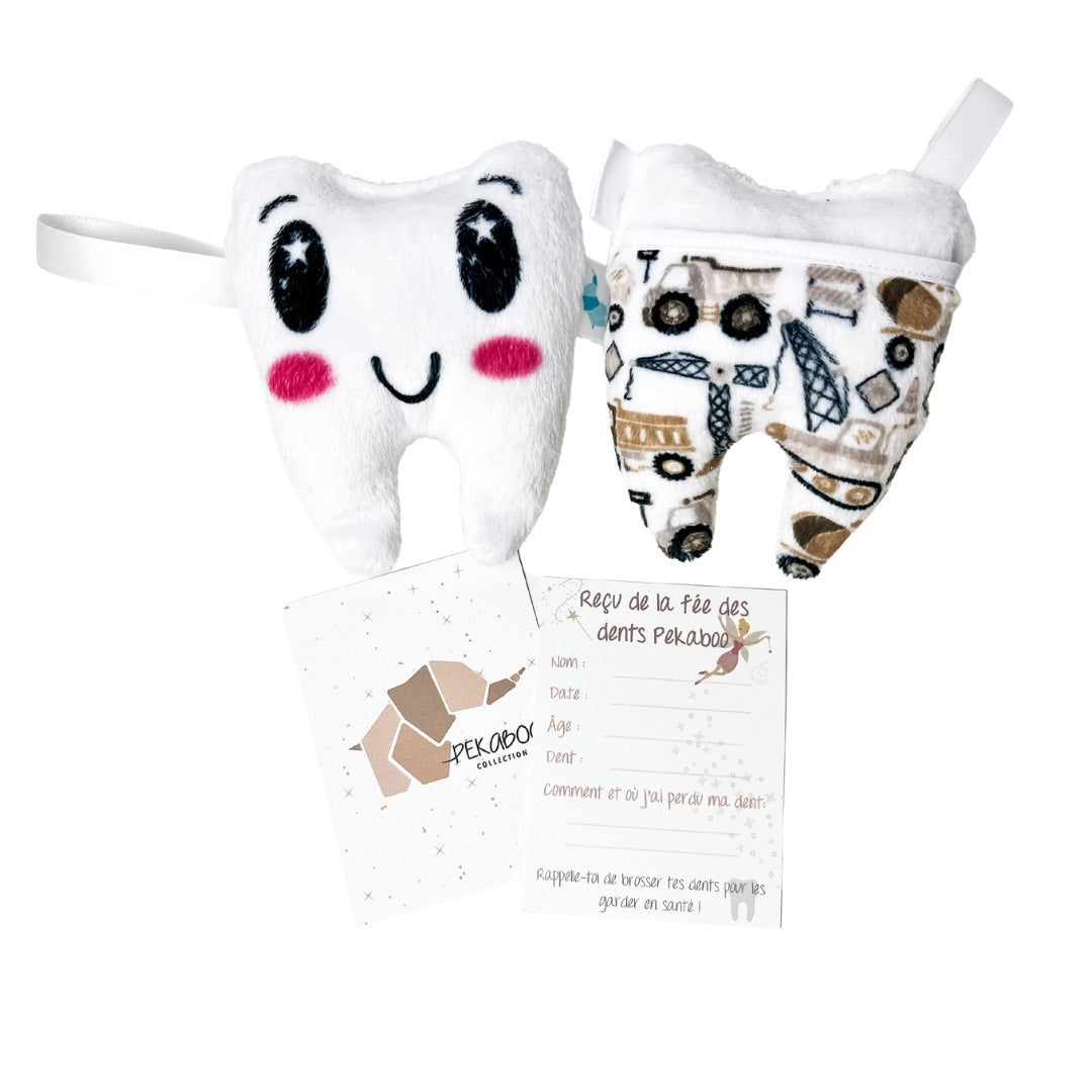 Pochette à dents - Camion construction beige