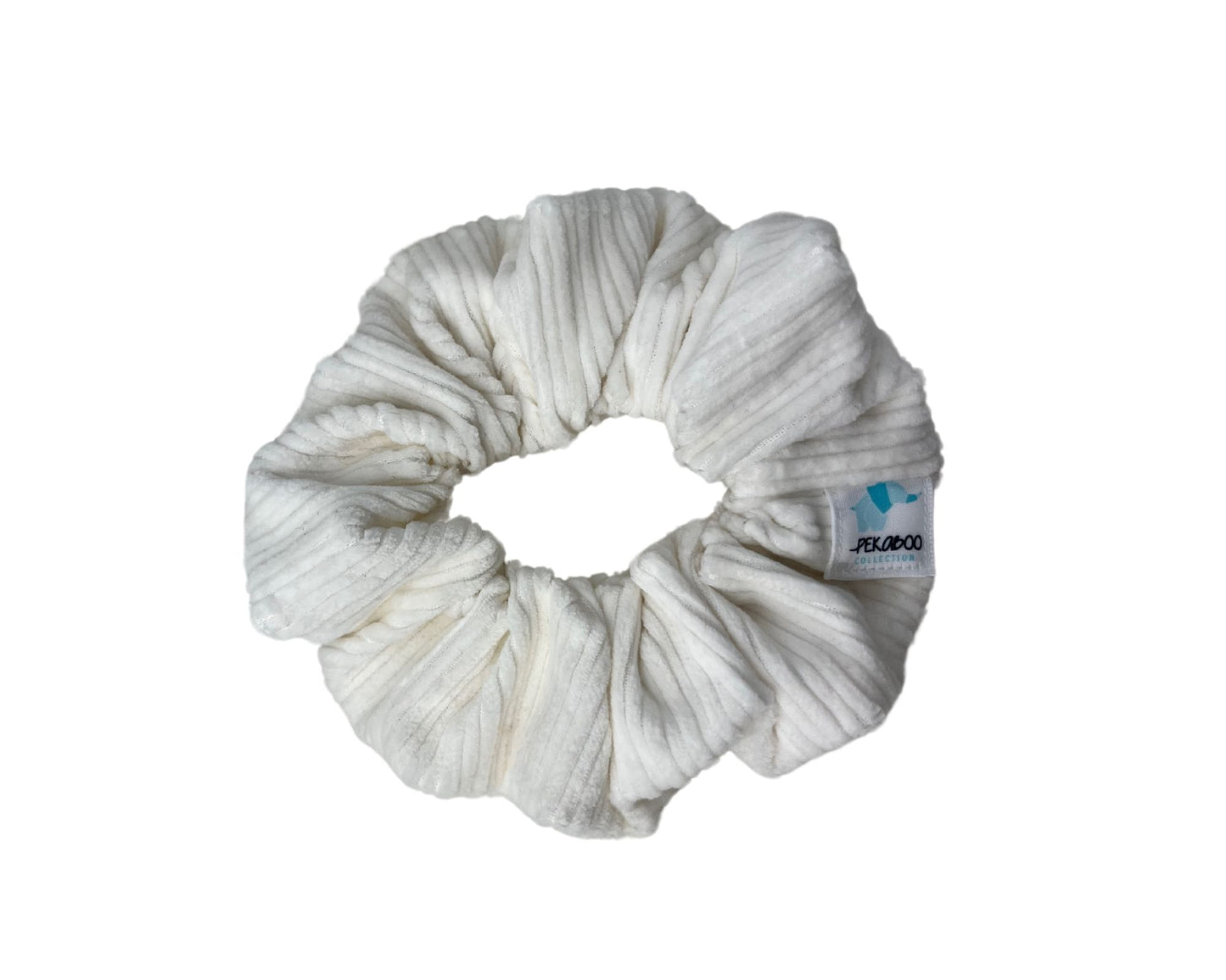 Chouchou élastique pour cheveux - Corduroy blanc