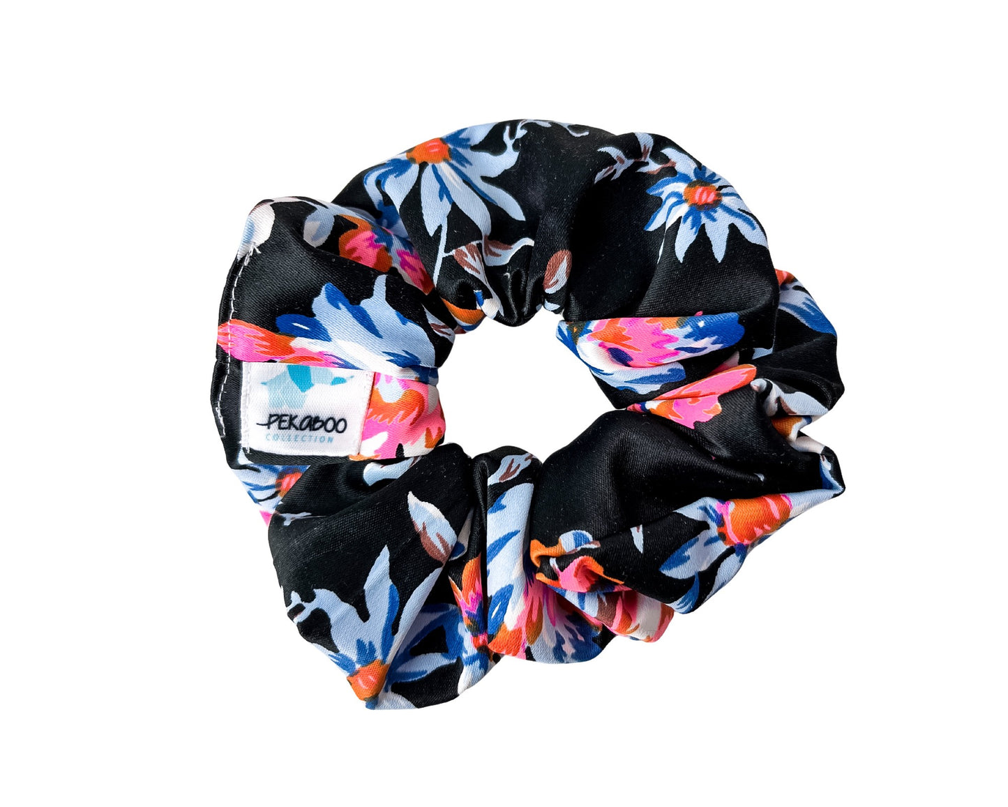 Chouchou élastique pour cheveux - Satin flora folk