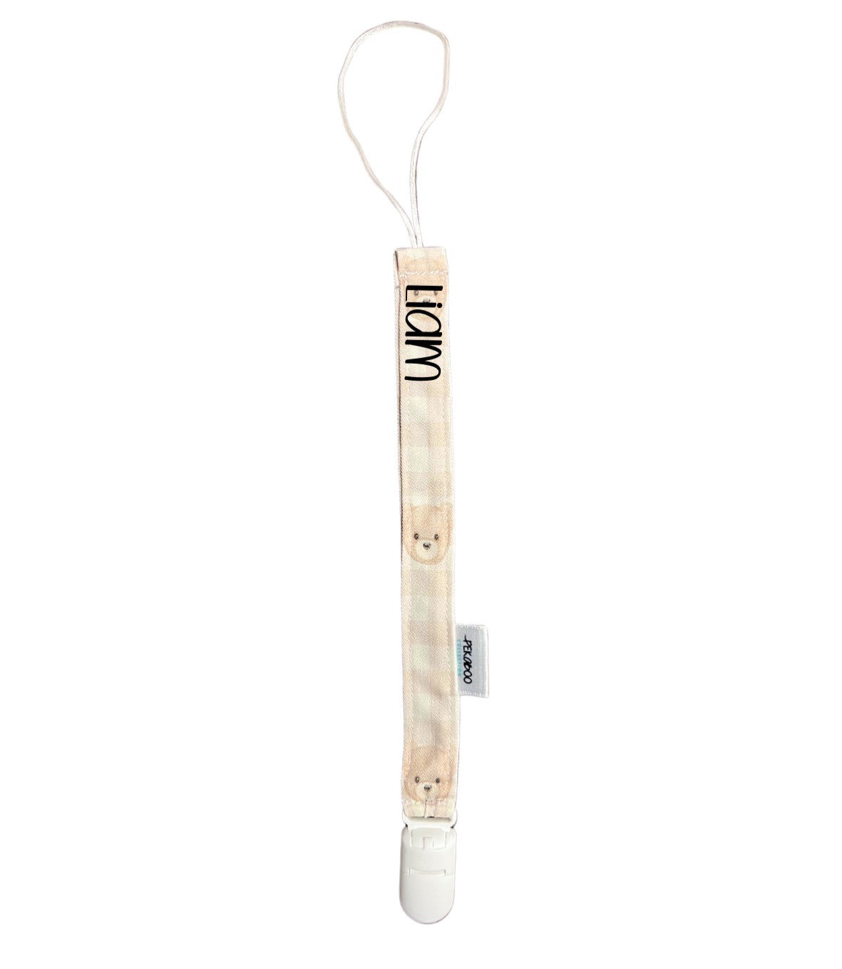 Attache-suce personnalisé - Ourson beige (Blanc)