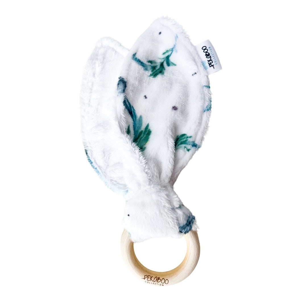 Anneau de dentition bois oreille de lapin - Feuillage