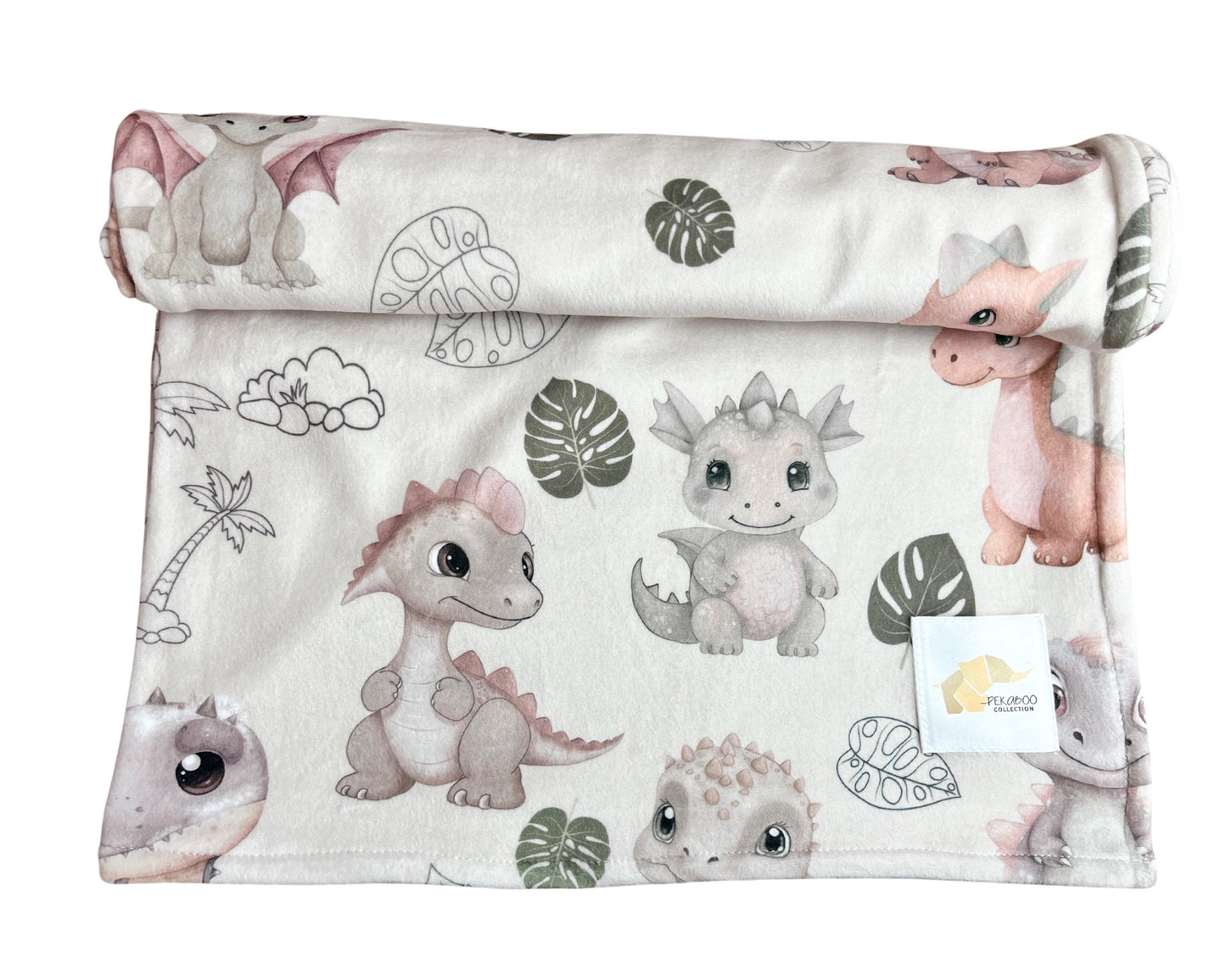 Couverture magiks - Dino palmier vert safari