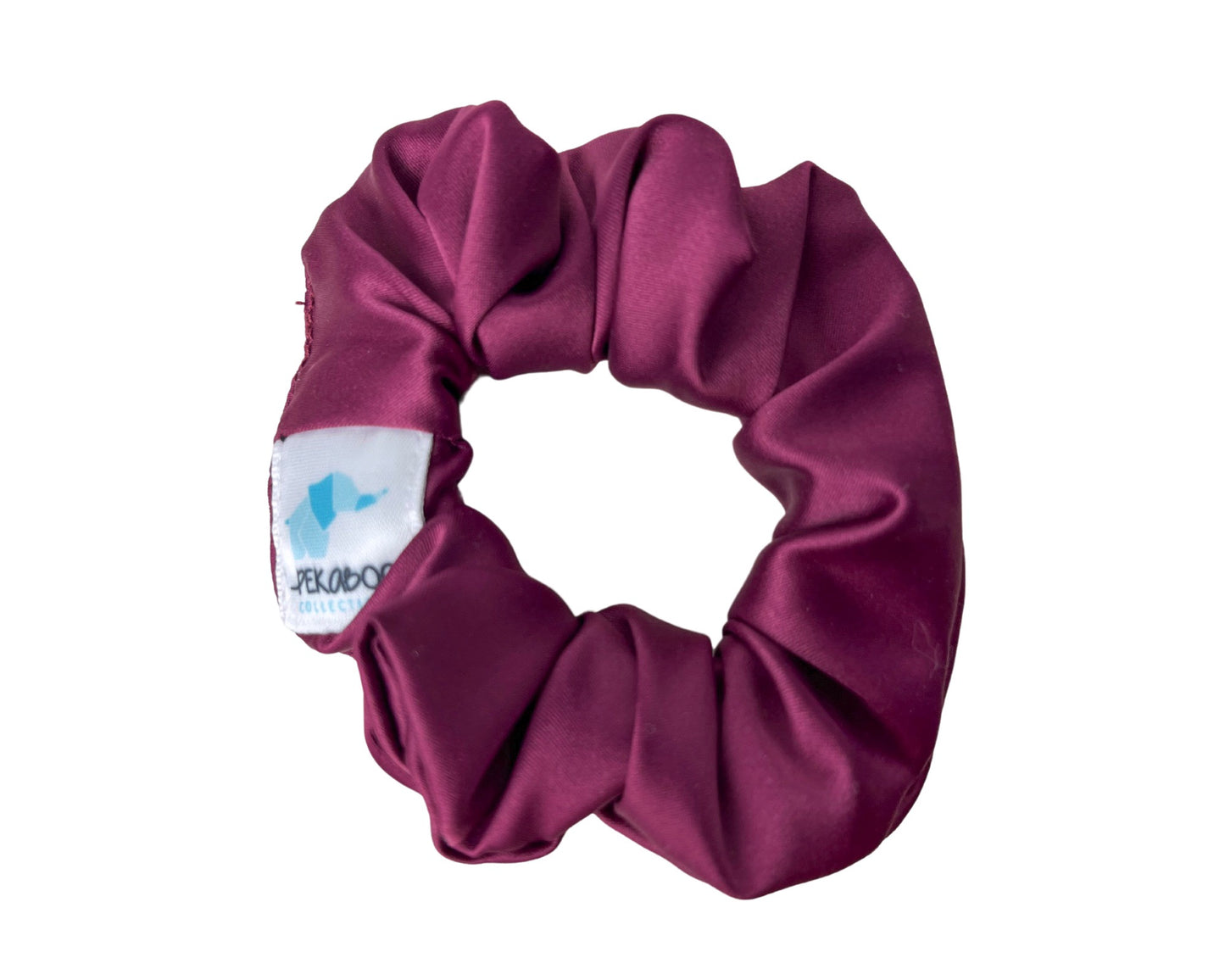 Chouchou élastique pour cheveux - Satin pourpre foncé