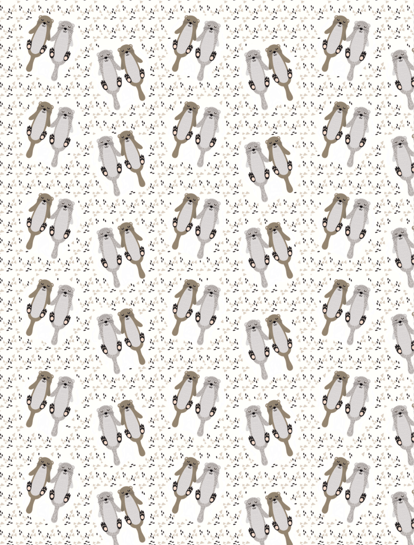 Couverture minky - Otter half