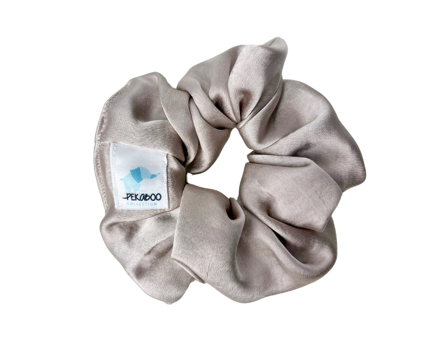 Chouchou élastique pour cheveux - Satin vieux rose