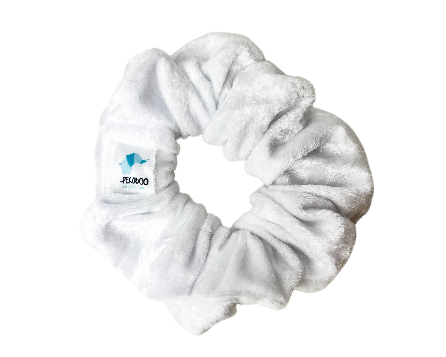 Chouchou élastique pour cheveux - Velours blanc