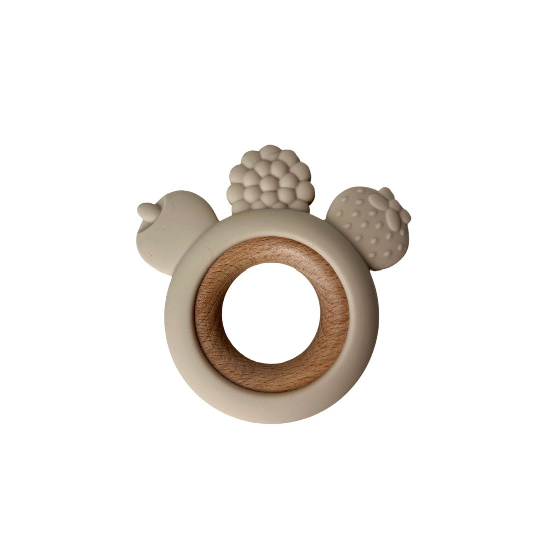 Jouet de dentition bois - Fruit beige