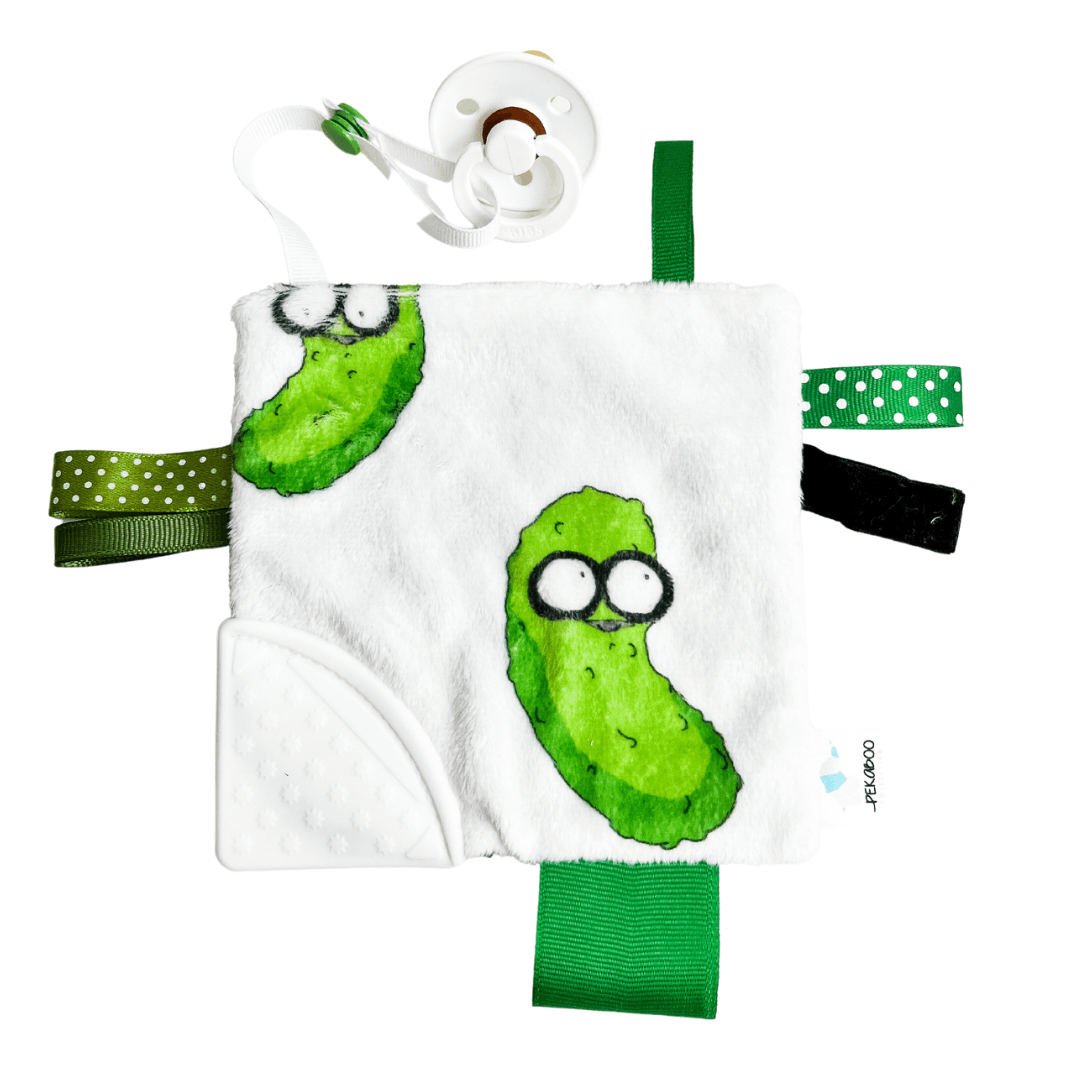 Jouet d'éveil, jouet de dentition, doudou étiquette pour bébé qui