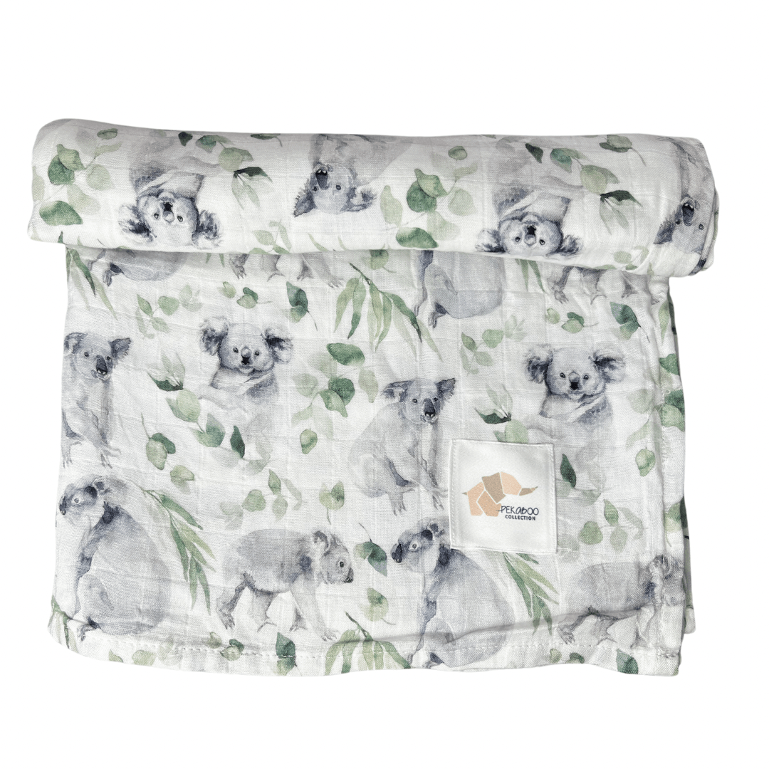 Couverture mousseline de bambou - Koalas