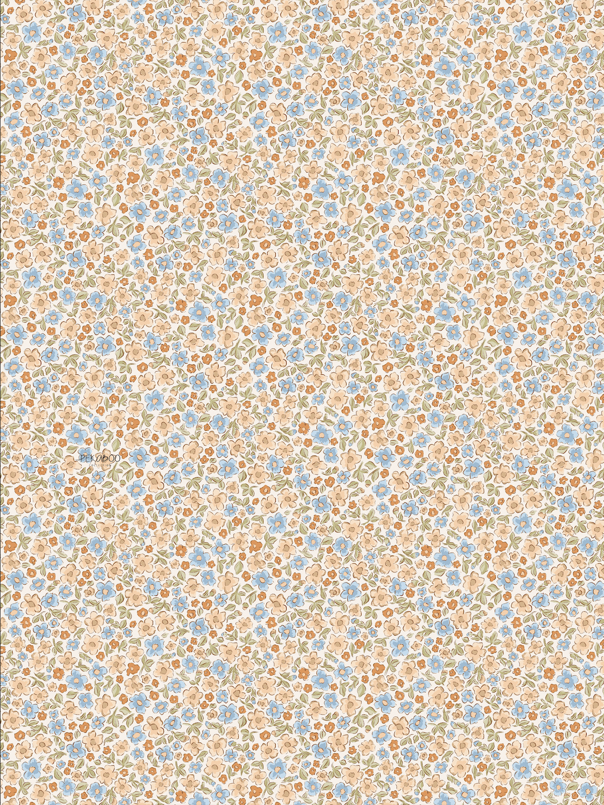 Couverture magiks - Fleuri rustique bleu