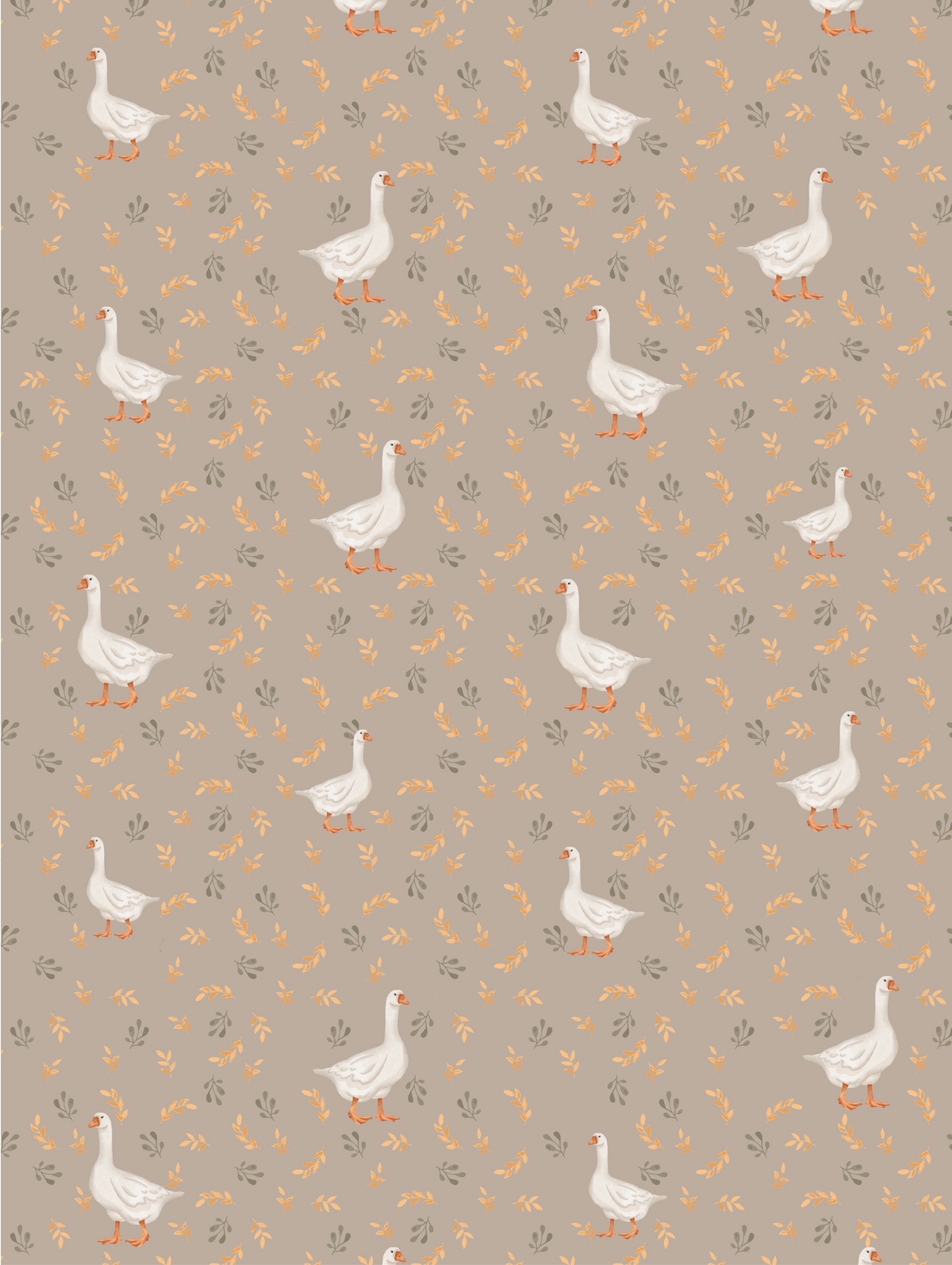 Couverture minky - Oies
