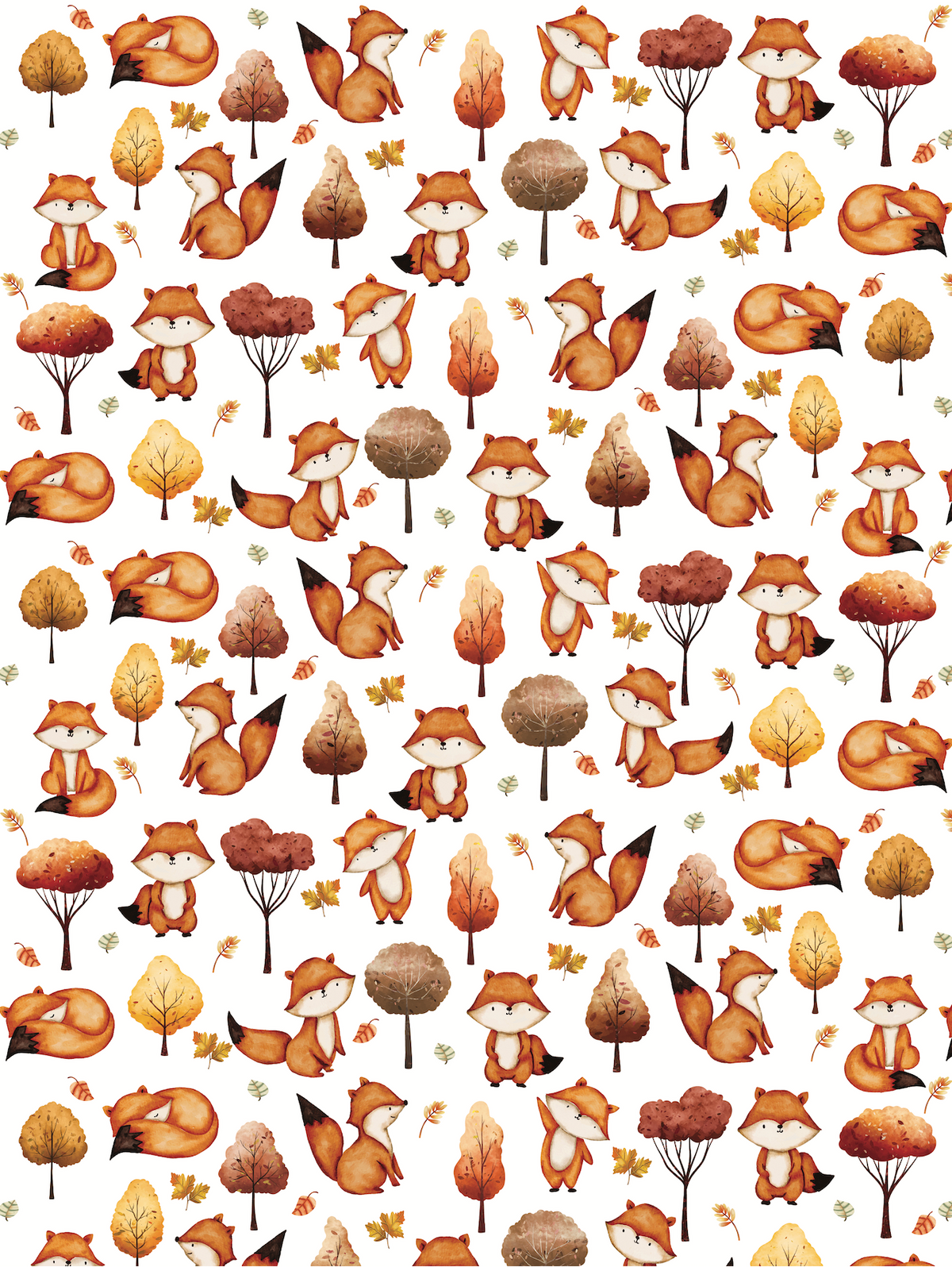 Couverture minky - Renards d'automne
