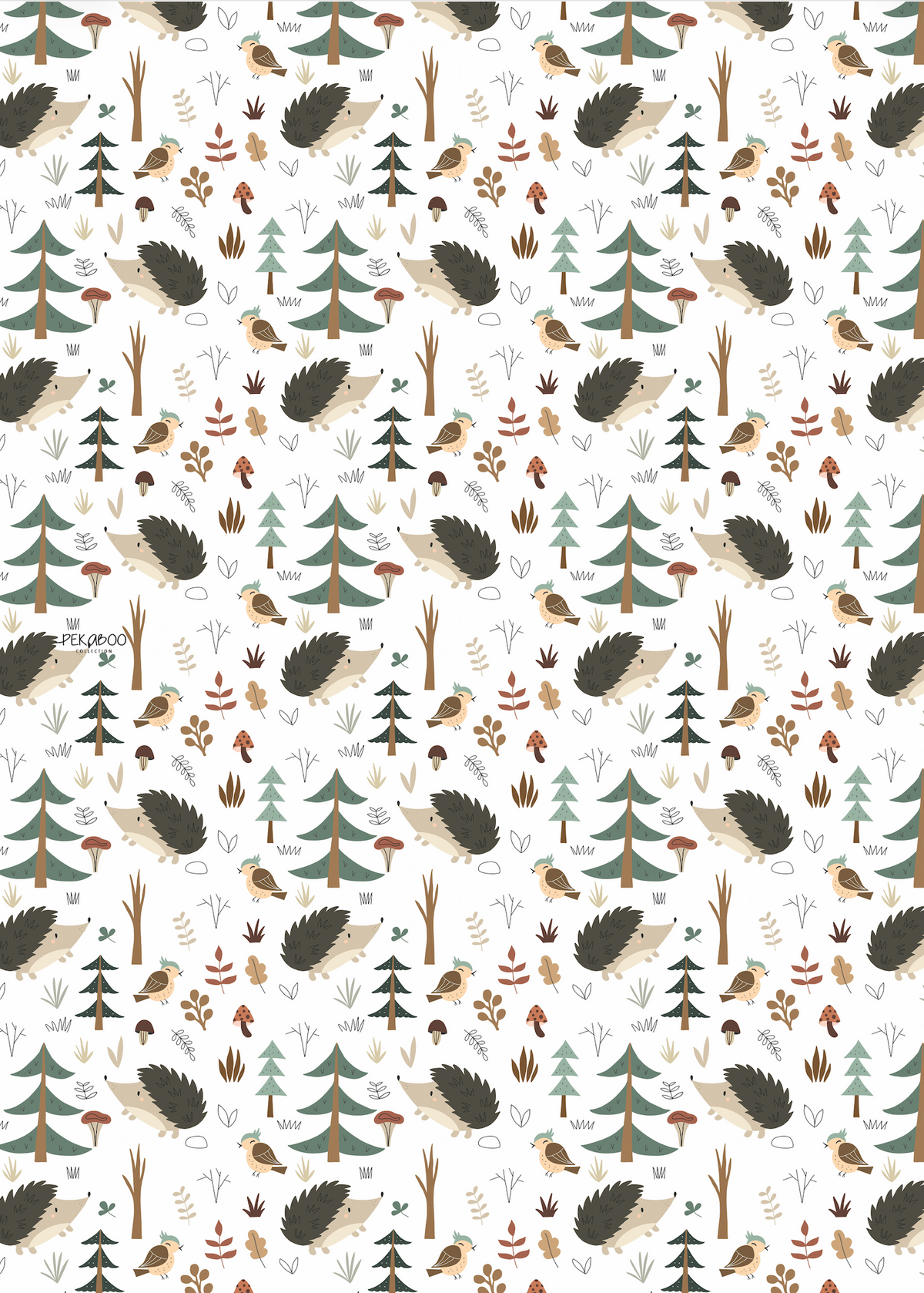 Couverture minky - Hérissons verts