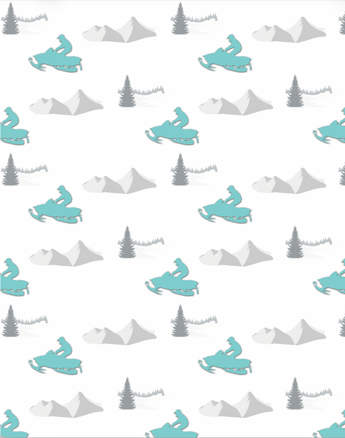Couverture magiks - Motoneiges turquoise