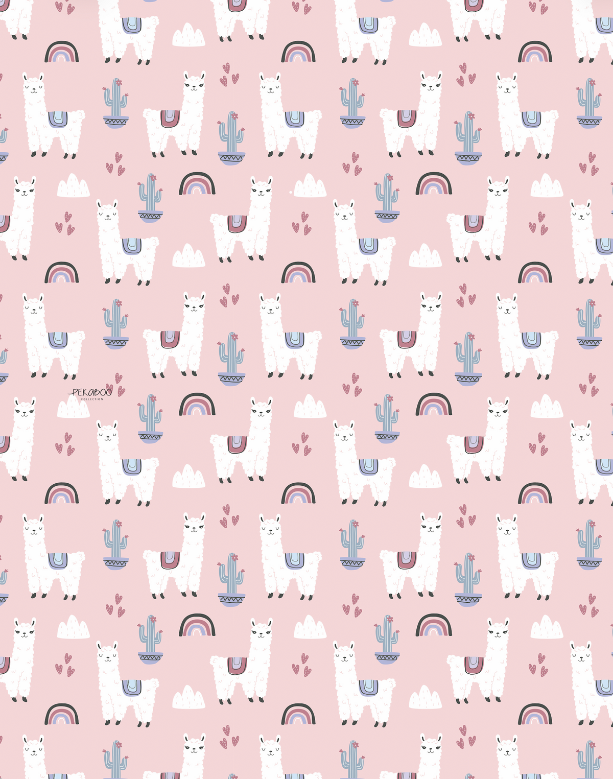 Couverture magiks - Lamas roses