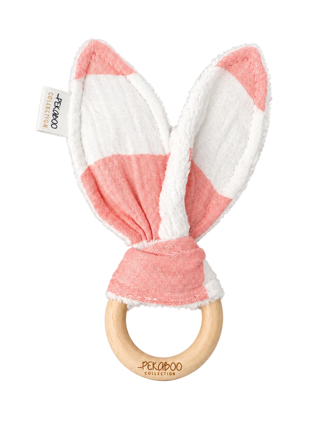 Oreilles de lapins craquantes - Rayé rose et blanc