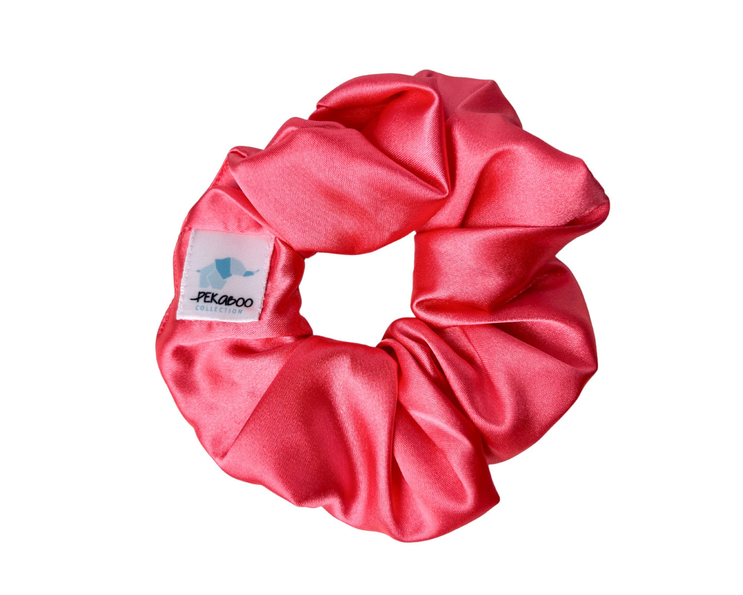 Chouchou élastique pour cheveux - Satin rose strawberry