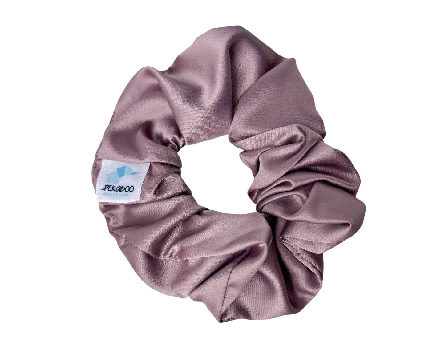 Chouchou élastique pour cheveux - Satin pourpre pâle