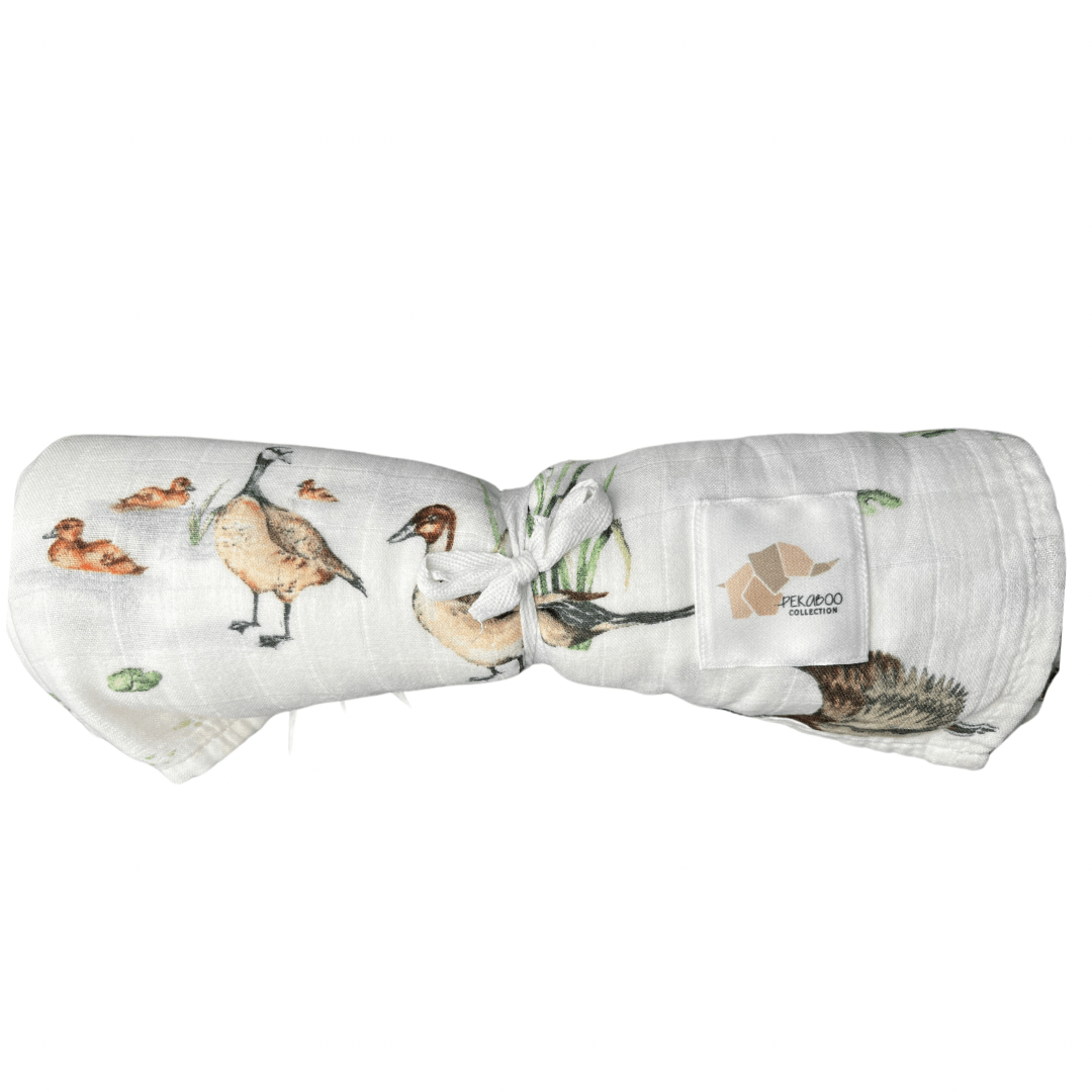 Couverture mousseline de bambou - Canards