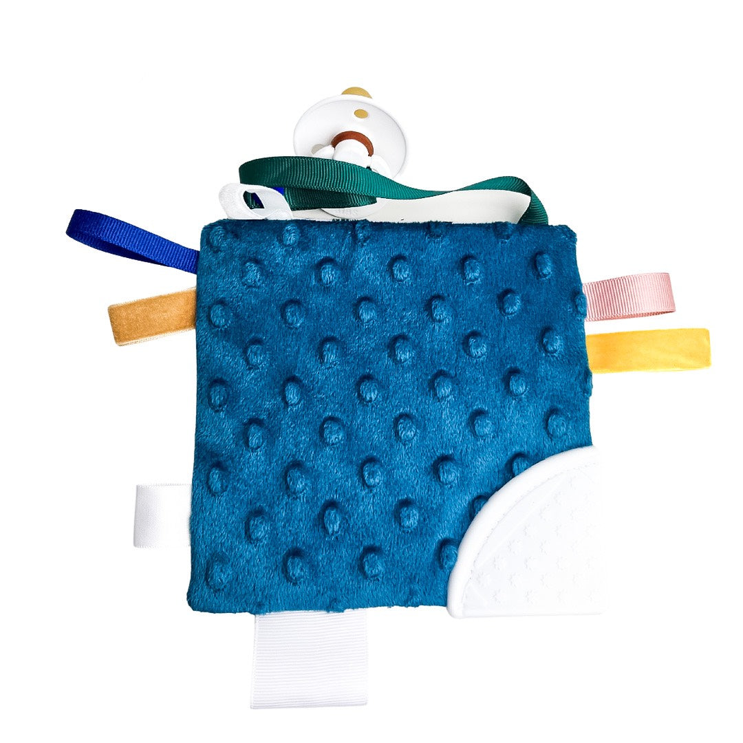 Jouet d'éveil dentition - Lamas moutarde et bleu