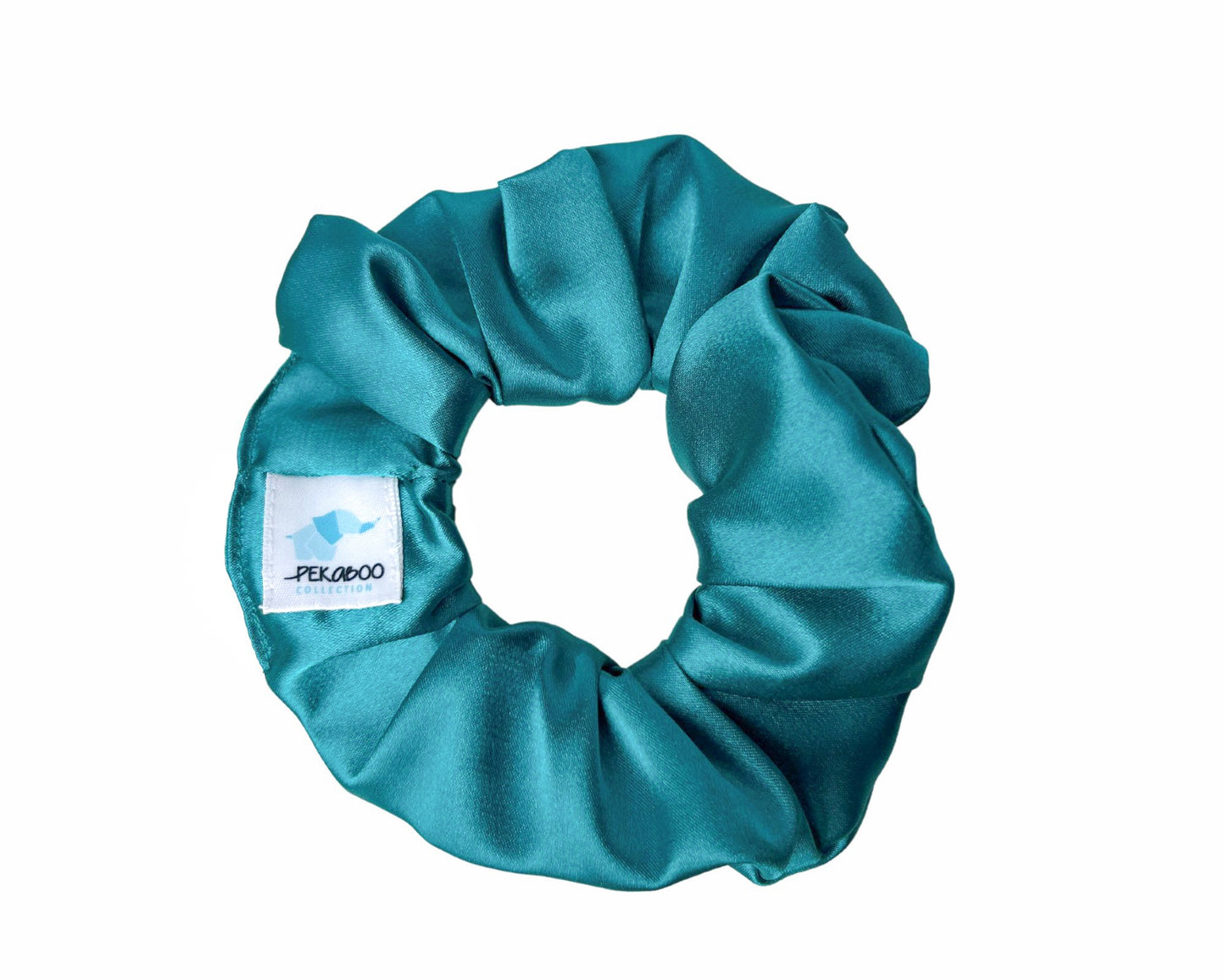 Chouchou élastique pour cheveux - Satin ocean blue