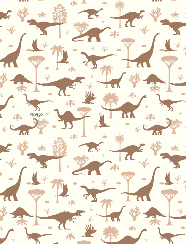 Couverture magiks - Dinos bruns et beiges
