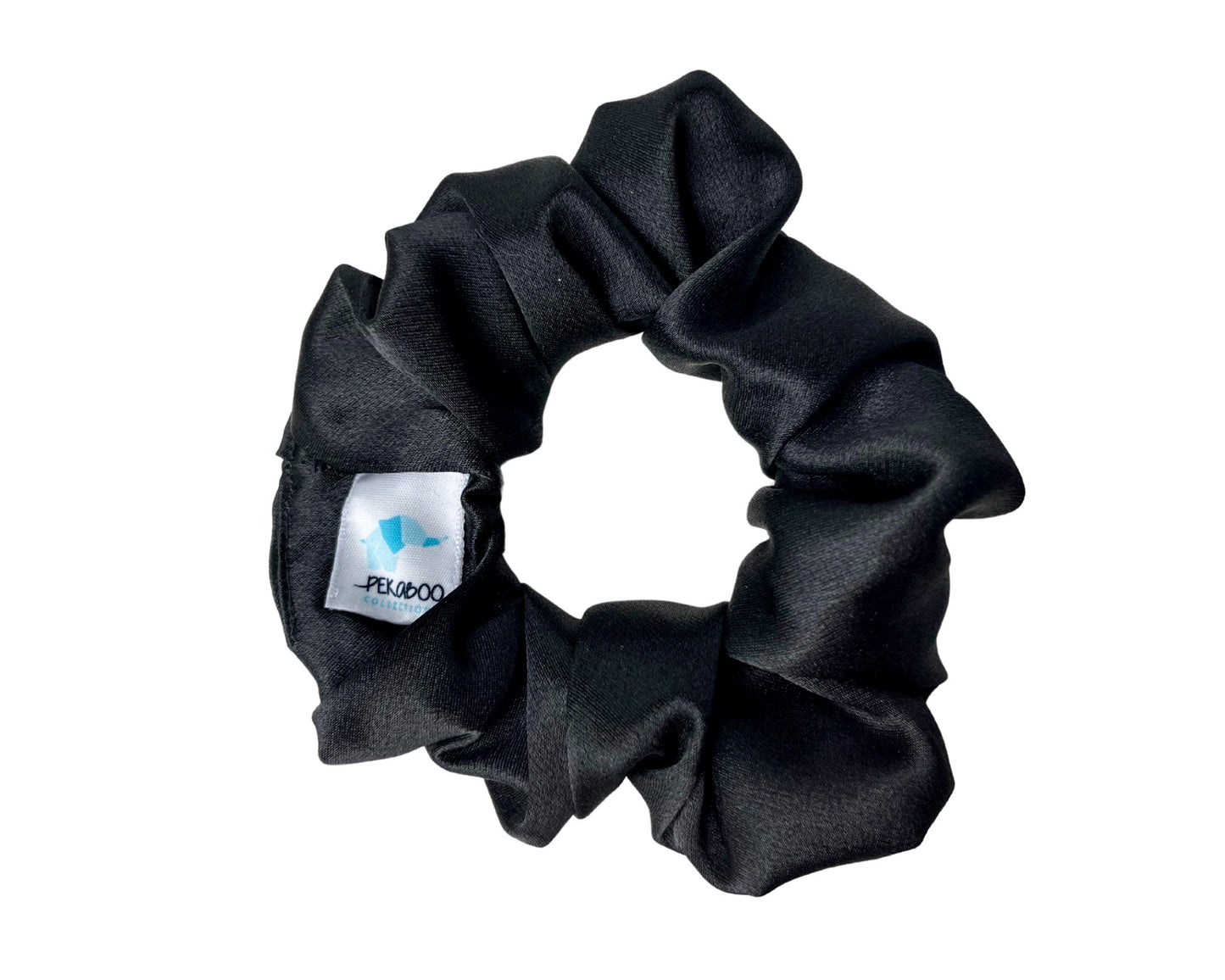 Chouchou élastique pour cheveux - Satin noir