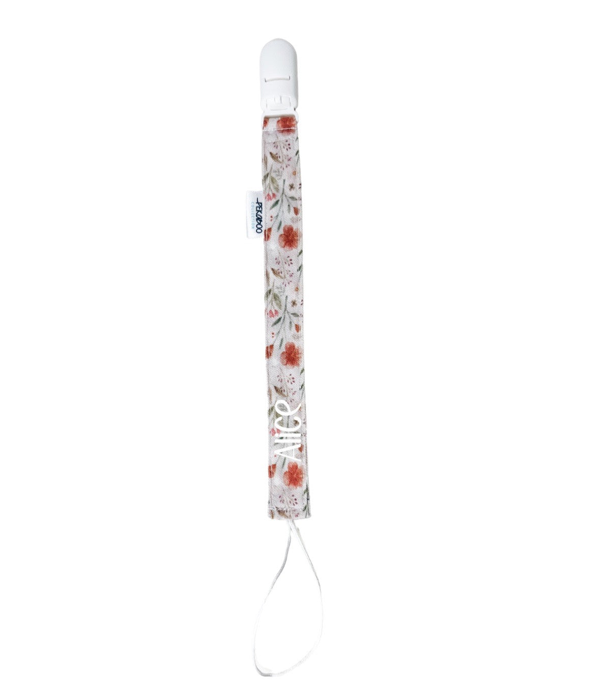 Attache-suce personnalisé - Fleuri vintage beige (blanc)