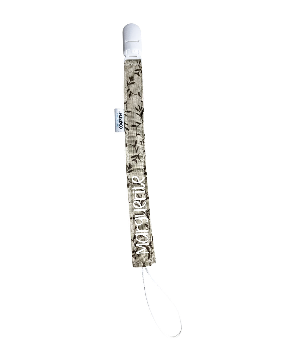Attache-suce personnalisé - Feuillus beige (Blanc)