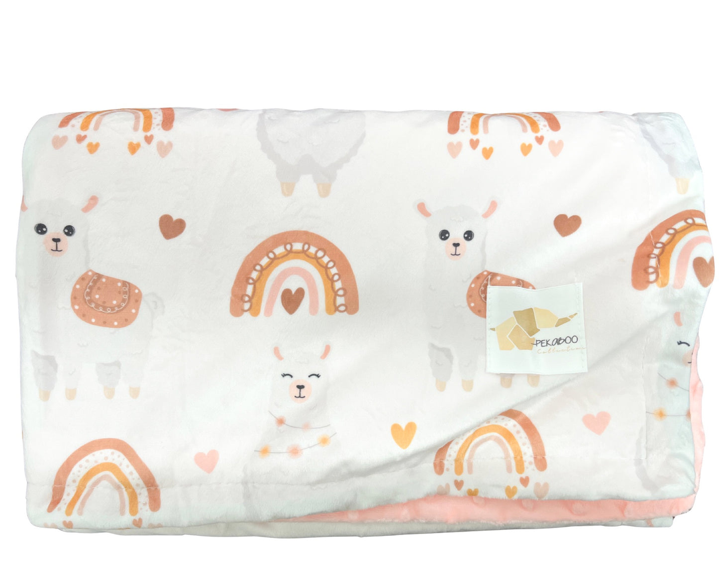 Couverture minky - Lamas beige