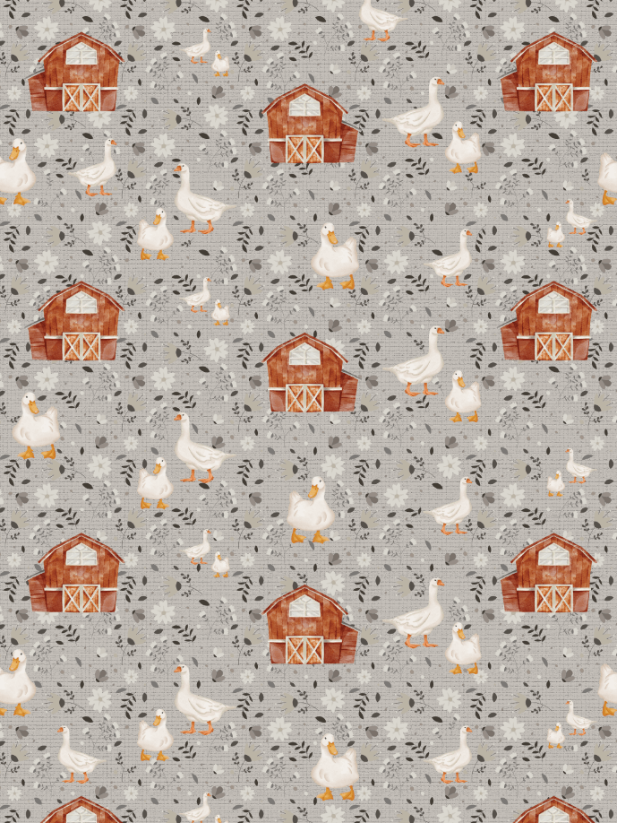 Couverture minky - Oie fermette