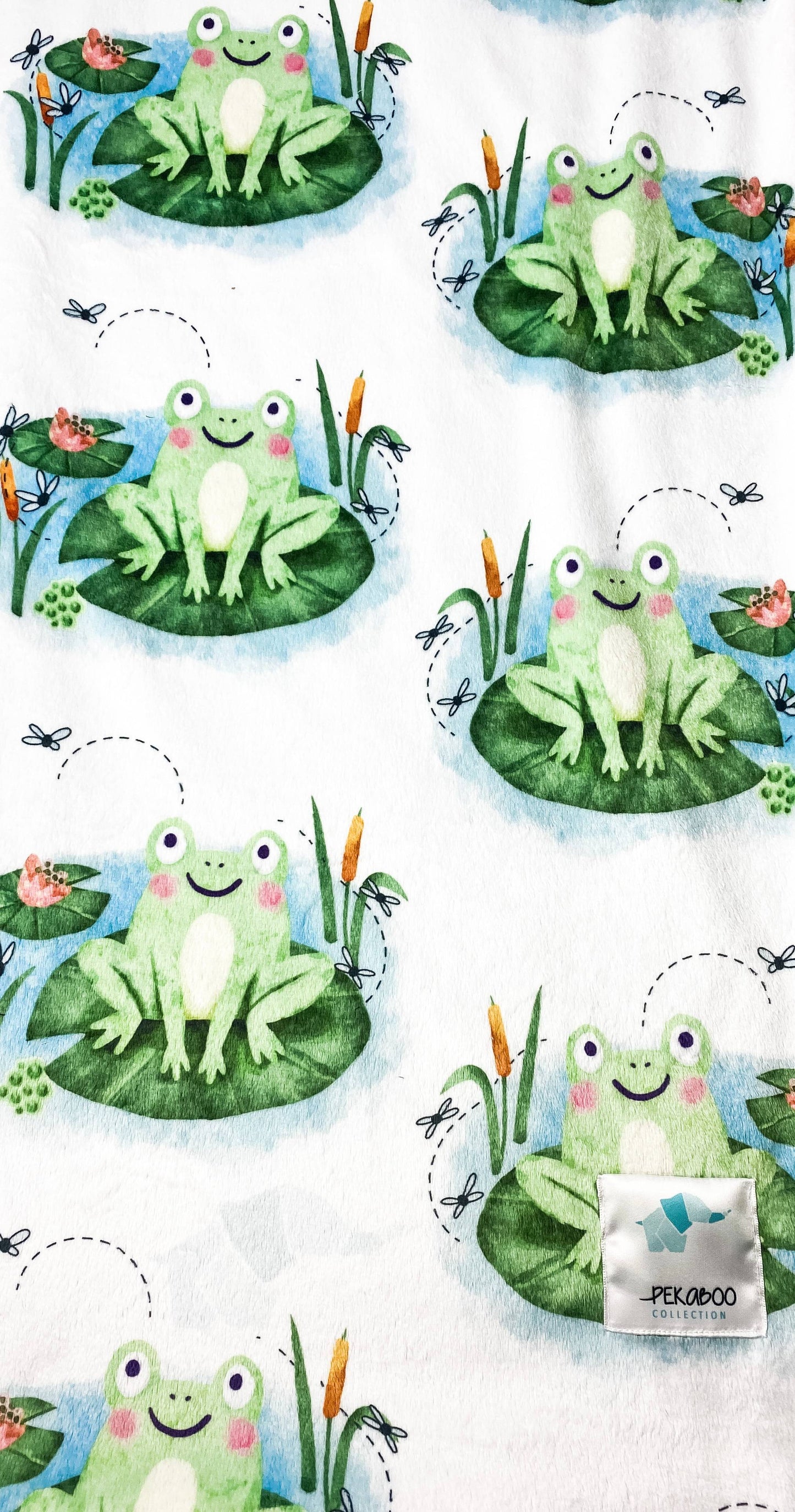 Couverture minky - Grenouilles